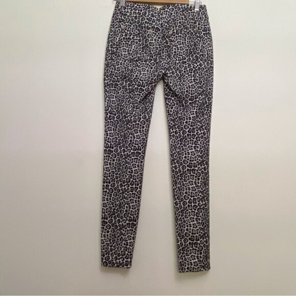 MICHAEL Kors pant leopard prints pattern small stretch back pocket pill on Small - Picture 3 of 9